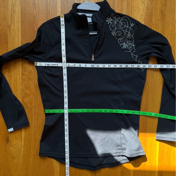 Phenix Pull Over Quarter Zip Base Middle Layer Silver Sparkle Detail - Picture 3 of 6